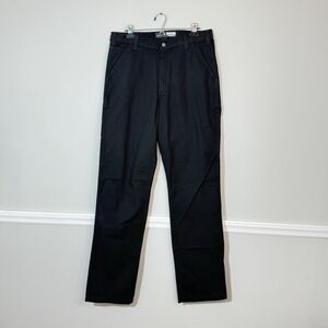 Carhartt Rigby Pants Relaxed Fit Straight Leg Mens 34X36 Black Work Dungaree NEW